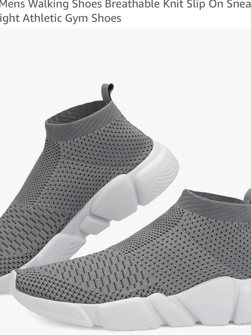 Men's Slip-On Knit Athletic Shoes - Grey